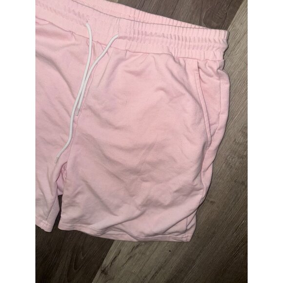 Pink Shein Drawstring Shorts M Cotton/Polyester Blend - Picture 2 of 7